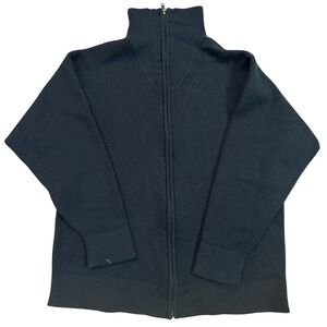 TSE 100% Pure Cashmere Full Zip Cardigan Sweater Men Large MInimalist Office